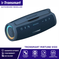 Tronsmart Mirtune S100 Portable Outdoor Speaker Bluetooth 5.3 Customizable EQ 50W Output 20 Hours of Playtime IPX7 Waterproof Retractable Handle