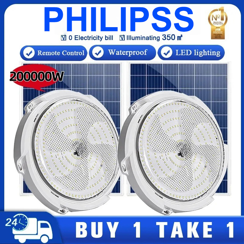 Solar Ceiling lights BUY 1 TAKE 1 Original Solar Light With Solar Panel Outdoor Waterproof IP67 Chandeliers Lighting Control With Remote