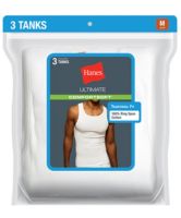 [Delivery in 3 Days]HANES 3 Pcs Tagless Tanks White Color M-2XL