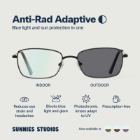 Sunnies Studios Anti-Rad Adaptive Austin (Non-graded Blue Light and Photochromic Eyeglasses)