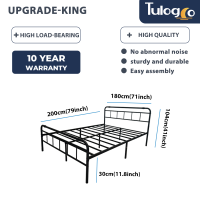 Tulogco Metal bed frame European style Strong and high load-bearing capacity iron bed frame Single/Double/Queen/King