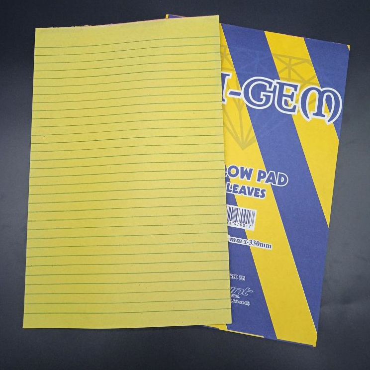 YELLOW PAD 80 LEAVES 40GSM Stationary School Supplies