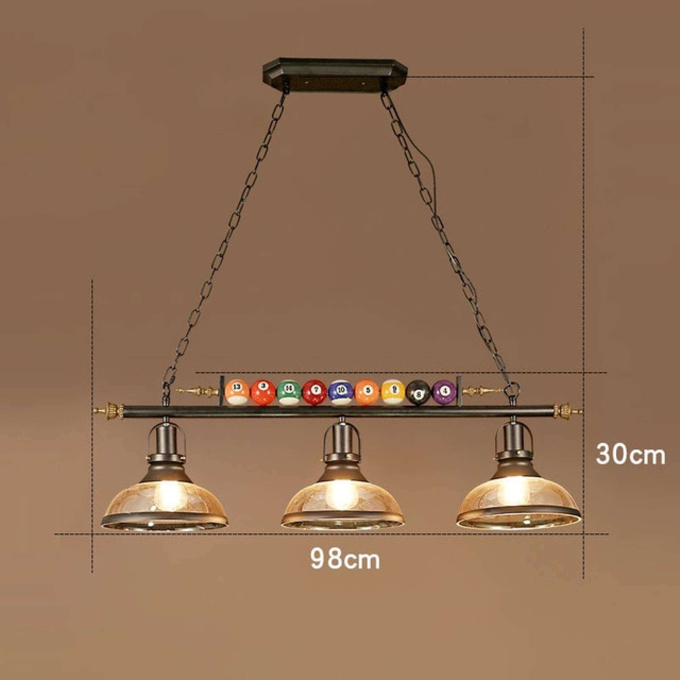 Nordic Creative Billiard Table Pendant Lamp Loft Decor Home Lights Retro Industrial Chandelier LED E27 Pendant Lights Restaurant Bar Cafe Pub Club Clothing Glass Hanging Lamp