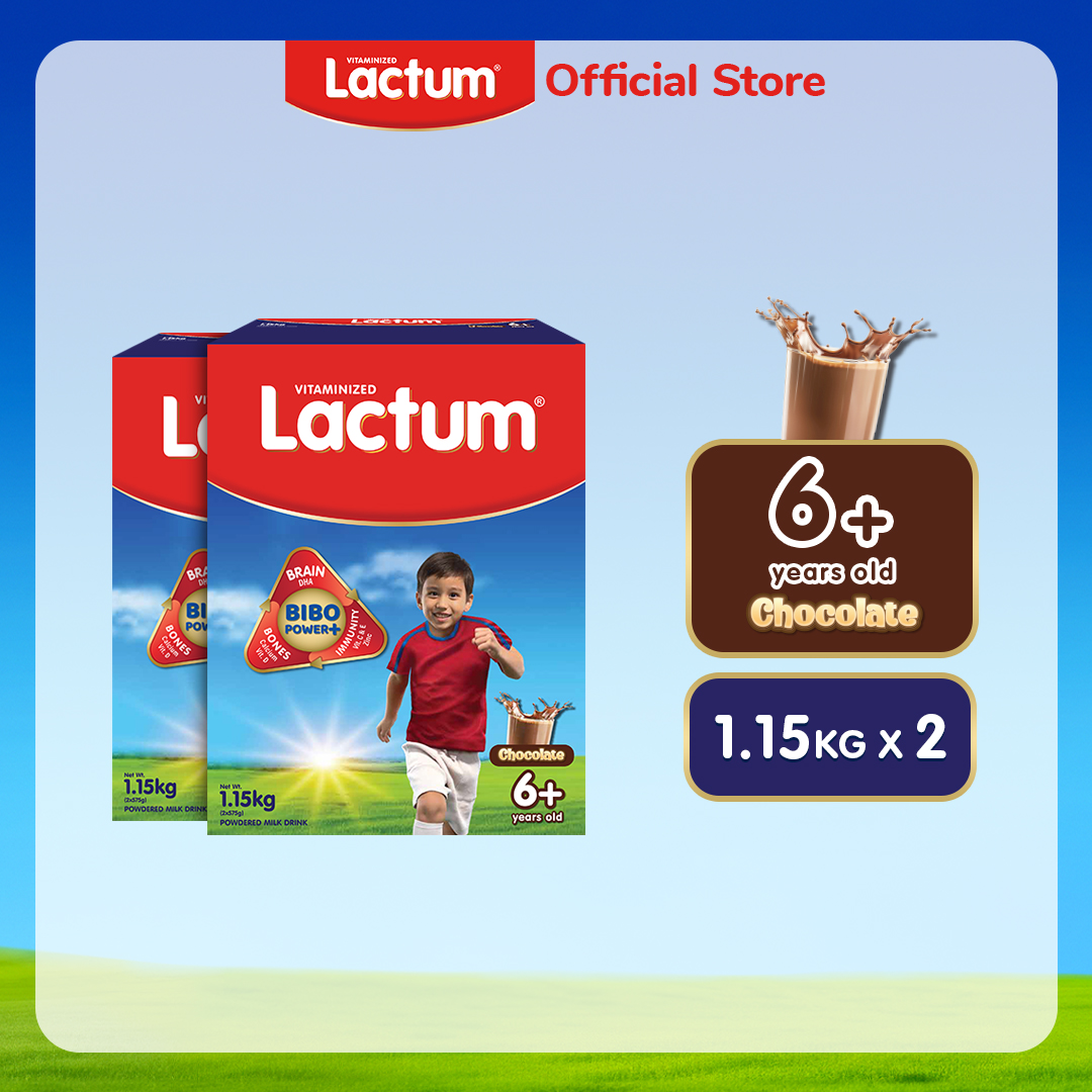 Lactum 6+ Chocolate Powdered Milk Drink for Children / Kids 6 Years Old and Above 2.3kg (1.15kg x 2)