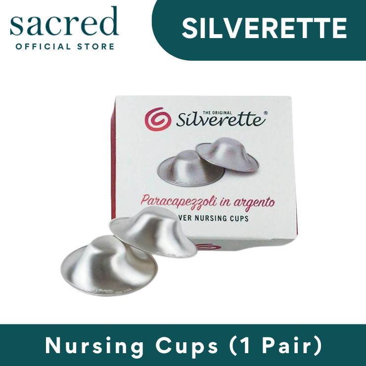 Silverette Nursing Cups (1 Pair) I Help Soothe Cracked Sore Nipples for Breastfeeding and Protects from Rubbing