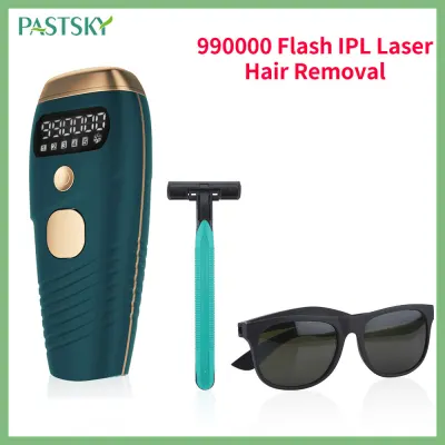 PASTSKY 990000 Flash IPL Hair Removal Laser Home Professional Hair Removal Device for Women and Men Permanent Painless Epilator for Face Lip Armpit Bikini Whole Body