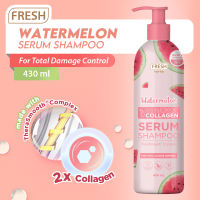 Fresh Hairlab Watemelon Double Boost Collagen Serum Shampoo 430 ml For Damaged Hair - with Watermelon - for helps promote collagen formation
