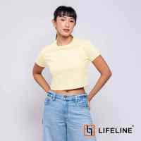 Lifeline Crop Top Shirt (White | Mocha | Rust | Almond | Khaki | Choco Brown | Black | Silver Gray | Navy Blue | Cream | Baby Pink | Berry Red | Fatigue | Gold Yellow | Lilac | Cobalt Blue | Royal Blue))