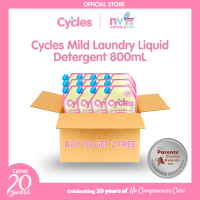 Cycles Mild Laundry Liquid Detergent 800mL - Buy 10 Get 2 FREE. Save Php 558