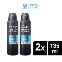 [BUNDLE OF 2] Dove Men+Care Deodorant Spray Clean Comfort 135ml