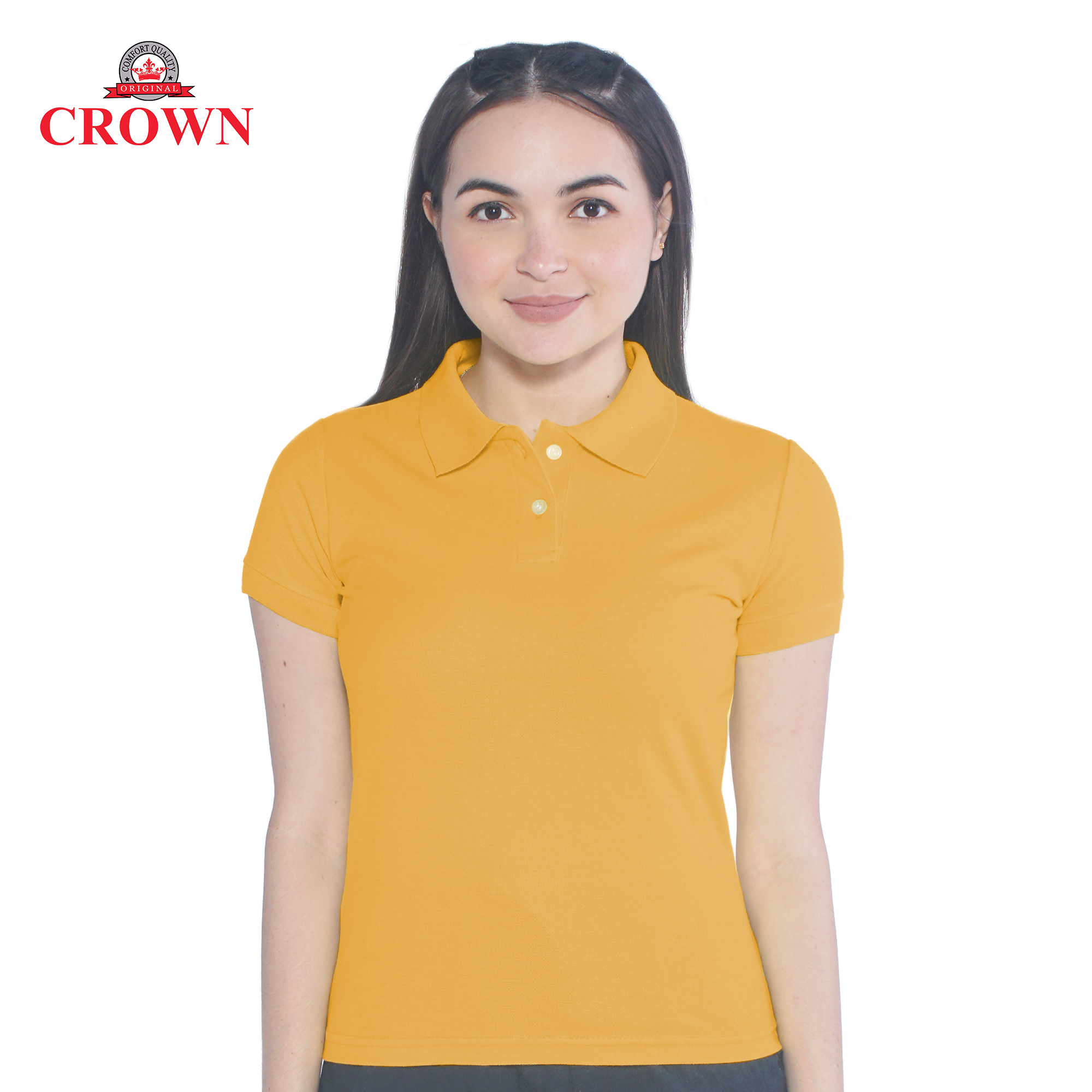 gold polo shirts for women