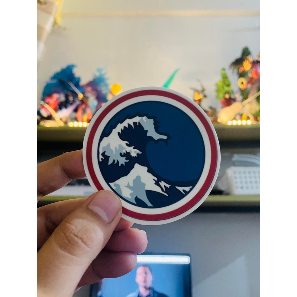 KANAGAWA WAVE STICKER (VINYL LAMINATED WATERPROOF AND SCRATCH PROOF) JAPANESE STICKER