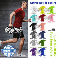 【Fast Deliver】Muanna Active drifit t shirt Men & Women Unisex American size Plain color Short sleeve top neck Round
