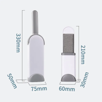F&D Magic Lint Remover Pet Hair Remover Clothes Lint Roller Reusable Hair Sofa Clothing Clean Static Brush Double-Sided Hair Cleaning Brush