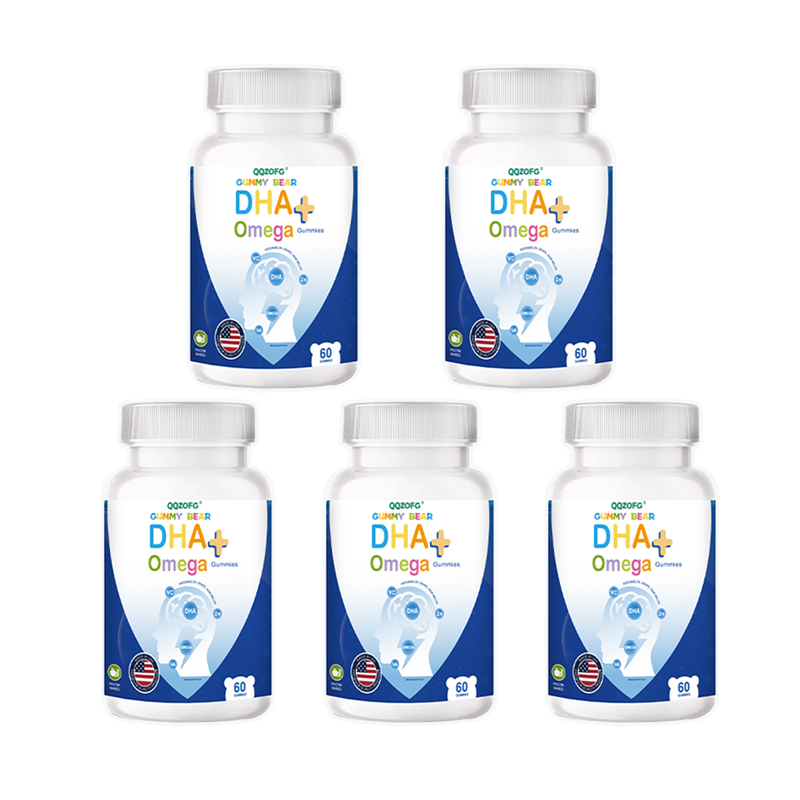 DHA for Kids with B-vitamins For Brain Development Baby Healthcare 60 Gummies | QQZOFG