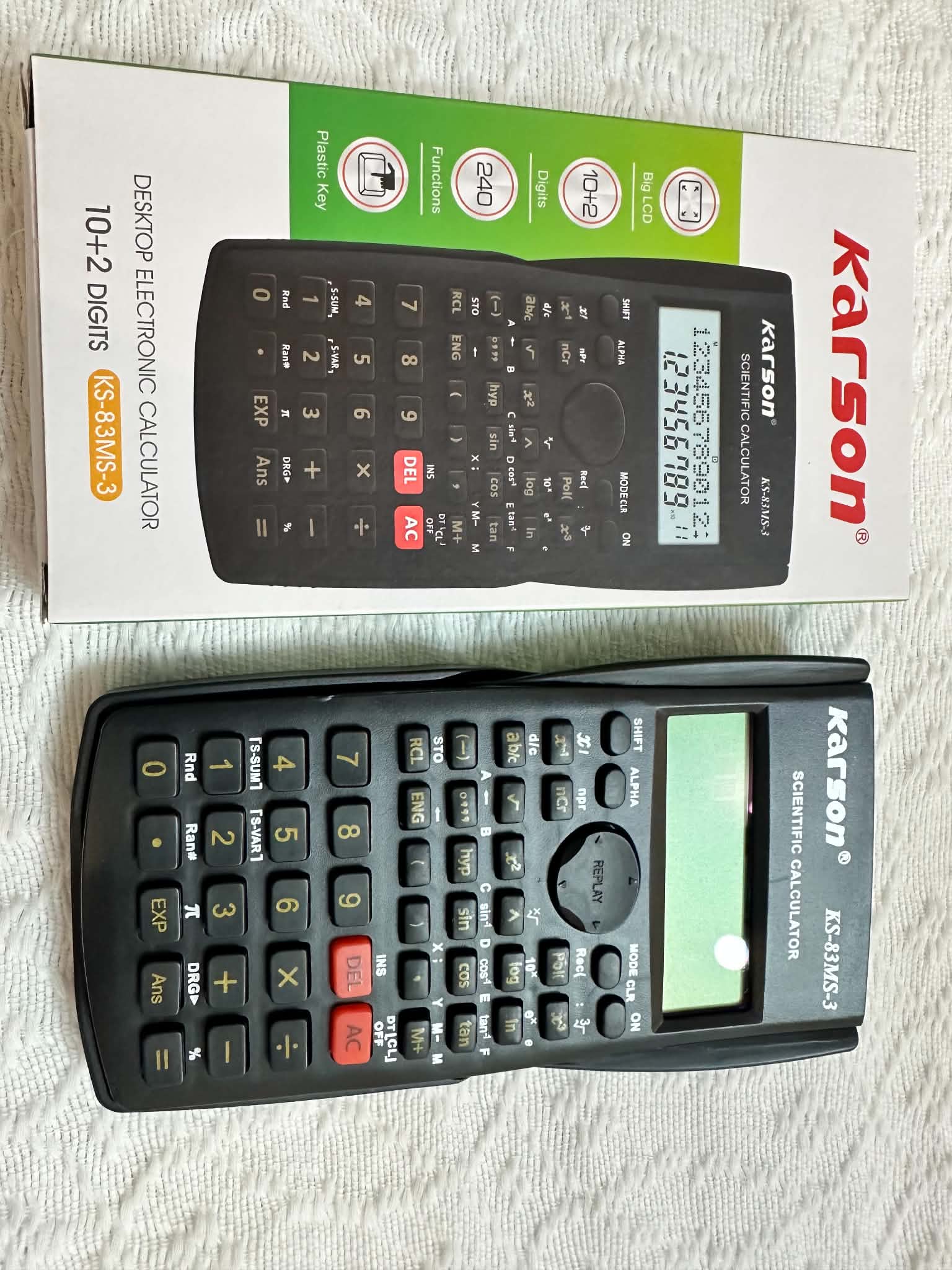 KARSON Scientific Calculator KS-83M5-S3 10+2 Digits Desktop Electronic Calculator with Plastic Key 240 Functions