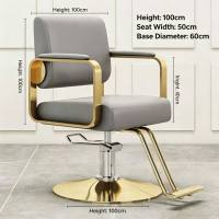 Salon Chair | Elegant Heavy-Duty Hydraulic Barber Chair High-end Hydraulic Barber Chair Hairdressers salon chair Adjustable Height With Armrests (200kg Capacity)