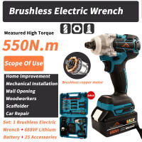【1 Year Warranty】Hyreto 1000N.M Brushless Impact Wrench Heavy Duty 1/2 Cordless Electric Wrench Drill 688VF Battery Rechargeable Ratchet Wrench Power Tools