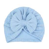 FAMILY`S CHOICE Bedding Accessories Baby Bow Turban Hat Cotton Infant Newborn Boonet Hat Soft Elastic Boys Girls Kids Bowknot Cap
