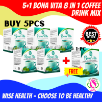 Bona Vita 8 in 1 COFFEE Drink Mix (5 Boxes + FREE 1 Box) 60sachet