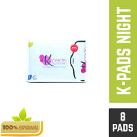 100% Authentic K-Pads Night - Active Oxygen & Negative Ion & Far-IR - Sanitary Napkins - Feminine Care - 8 Pads