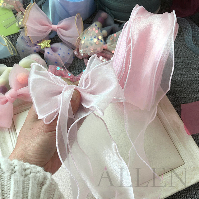 6cm Matte Chiffon Ribbon Thick Material Organza Wave Ribbons For Bouquet Gift Wraping Bow Material Hair Accessories
