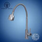 Poseidon 304SUS Stainless Flexible Kitchen Basin Faucet 1/2"