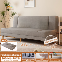 CONOCO Mall Foldable Sofa Bed Solid Wood Sofa with Cotton Folding Sofa Bed 1-3 Seaters