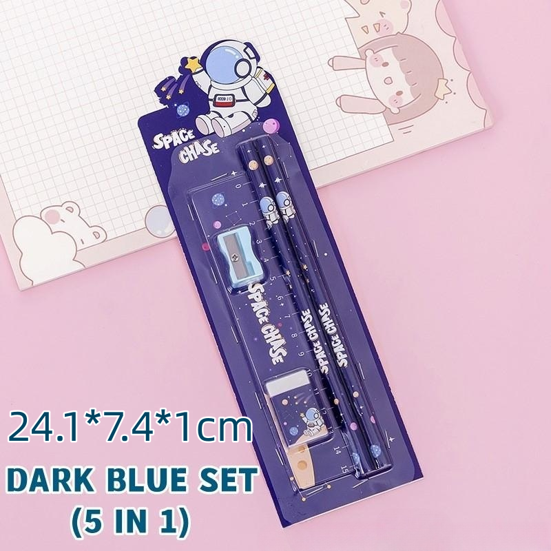 5in1/8in1 Childrens Pencils Stationary Set School Supplies Stationary Set For Kids Gift Box