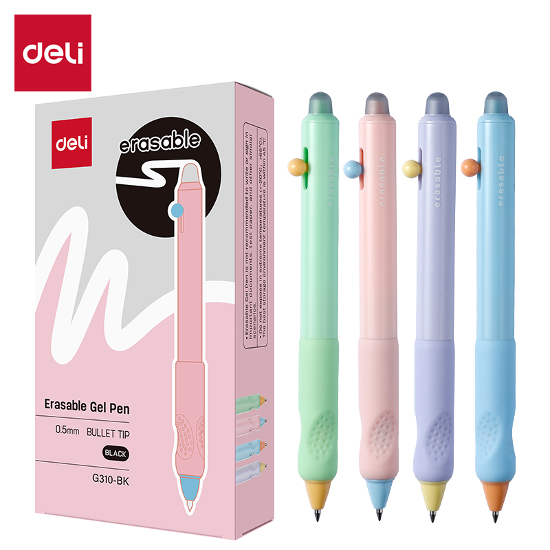 Deli Press Erasable Gel Pen 0.5mm Bullet Tip 1PC EG310 Stationery Study Supplies