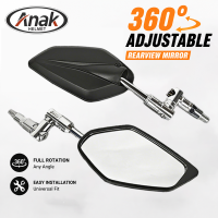 Universal Motorcycle Rearview Mirror 360° Rotating Adjustable Side Mirror CNC Aluminum Alloy
