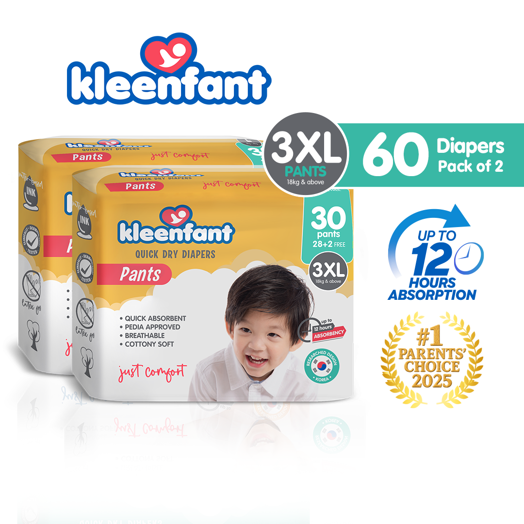 Baypal Kleenfant Baby Pull-up Pants Diaper XXXL (60 Pads) Disposable Diaper Baby Essentials Free Shipping