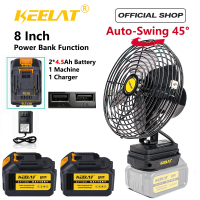 KEELAT KMCF01 6/8” inch Portable Fan High Power Outdoor Desktop Cooling Fans Adjustable Cordless Fan