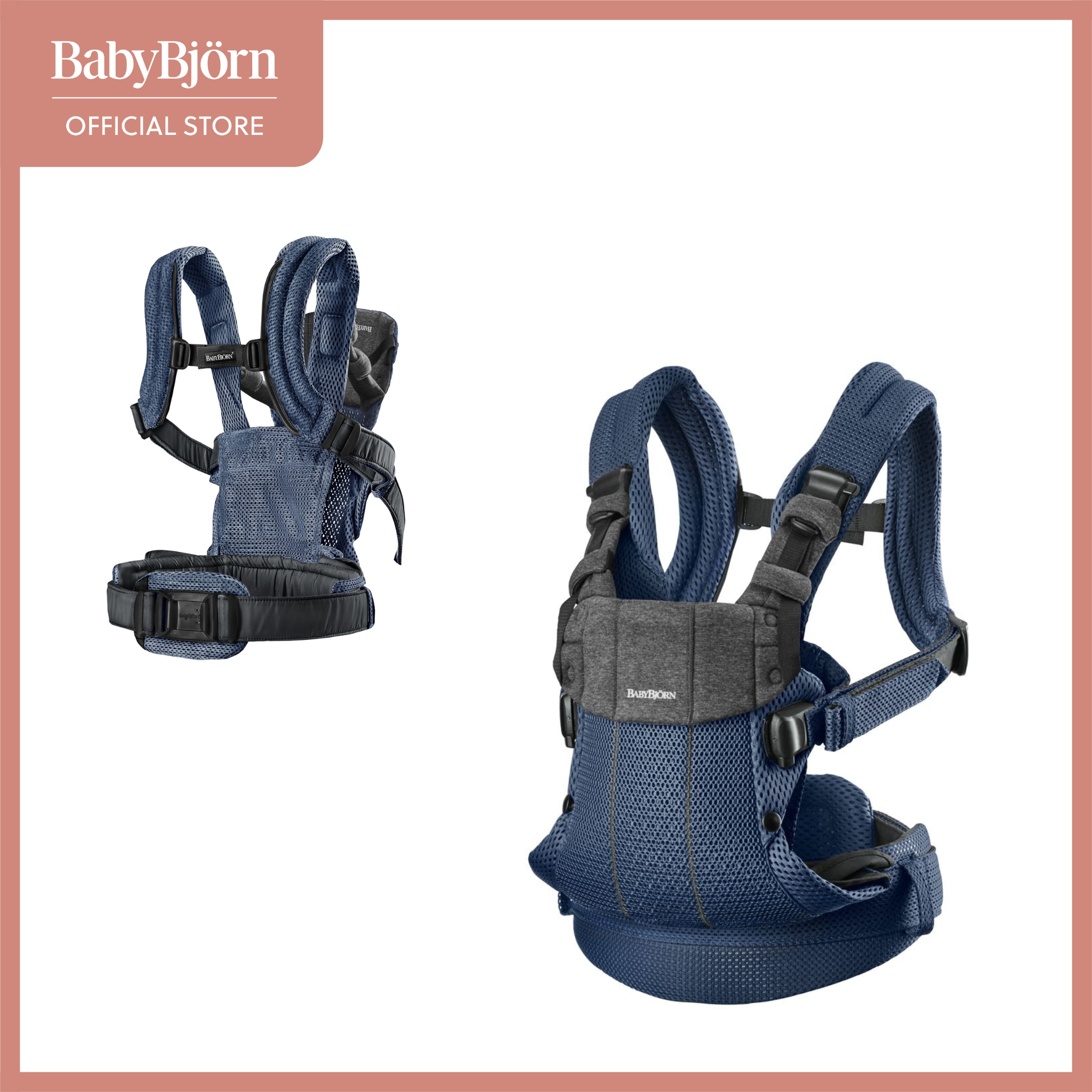 BabyBjörn Baby Carrier Harmony – 3D Mesh Ergonomic & Breathable | 4 Carrying Positions | For Newborn to 3 Years (3.2–15 kg)