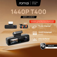 70mai T400 Dash Cam 1440P HDR 3-Channel 360° Rotatable Car Camera 1YR Warranty