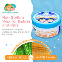 Orange and Peach Hair Styling Wax for Babies and Kids Medium Hold | Matte Finish 70g