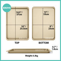 1pc Gold Black Cookie Sheet Flat Rectangular Baking Tray Carbon Steel Oven-Safe Rectangle Bakeware Molder