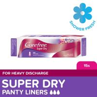 Carefree Super Dry Panty Liners 15s - Feminine Care Odor Control Absorb Discharge