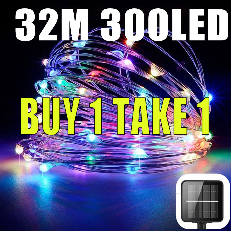 【 Buy 1 Take 1】Solar Christmas Light Outdoor Christmas Decorations 2024 Xmas Lights Waterproof Solar String Lights Outdoor Solar Lights With Solar Panel Christmas Light Solar Waterproof