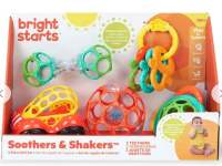 Bright Starts Soothers & Shakers Teethers 5-piece Gift Set in 1pack for Baby and Toddlers