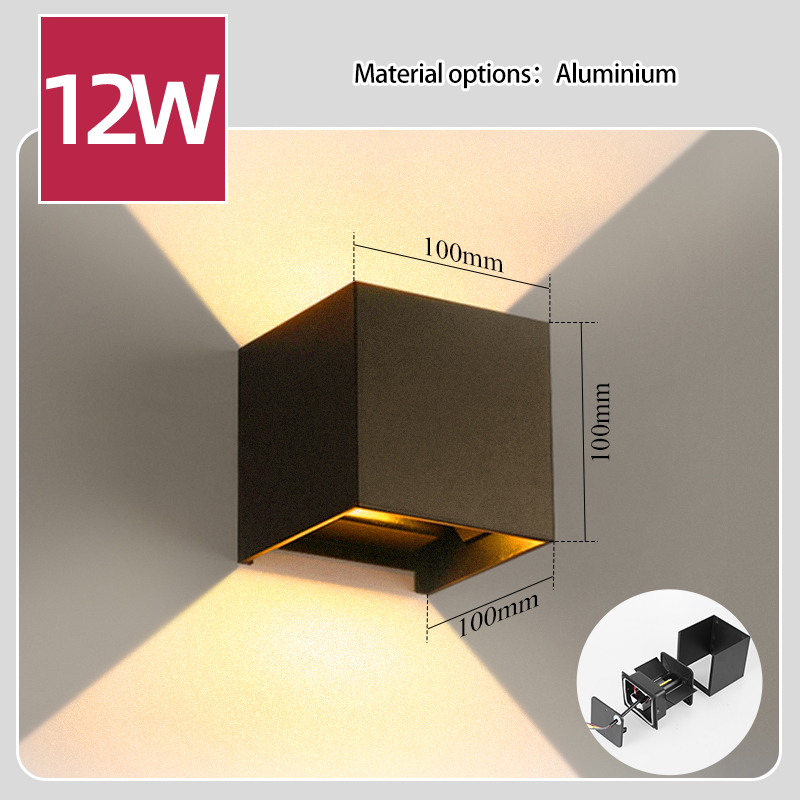 CHENBEN Led Wall Lamp 4W/6W/8W Modern Nordic Style Indoor Outdoor Waterproof Wall Light for Home Bedroom Corridor Stairs Garden Decor