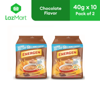 Energen Cereal Oat Mix with Milk - Chocolate Flavor Pouch  40g x 10 sachets - Pack of 2