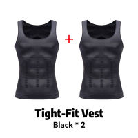 【Buy 1 Take 1 】PaoBoo Mens Shaper Slimming Undershirts T-Shirt Elastic Body Sculpting Vest White Black Compression Vest Basketball Sports Dri Fit Compression Shirt Sando Vest Tank Top for Men
