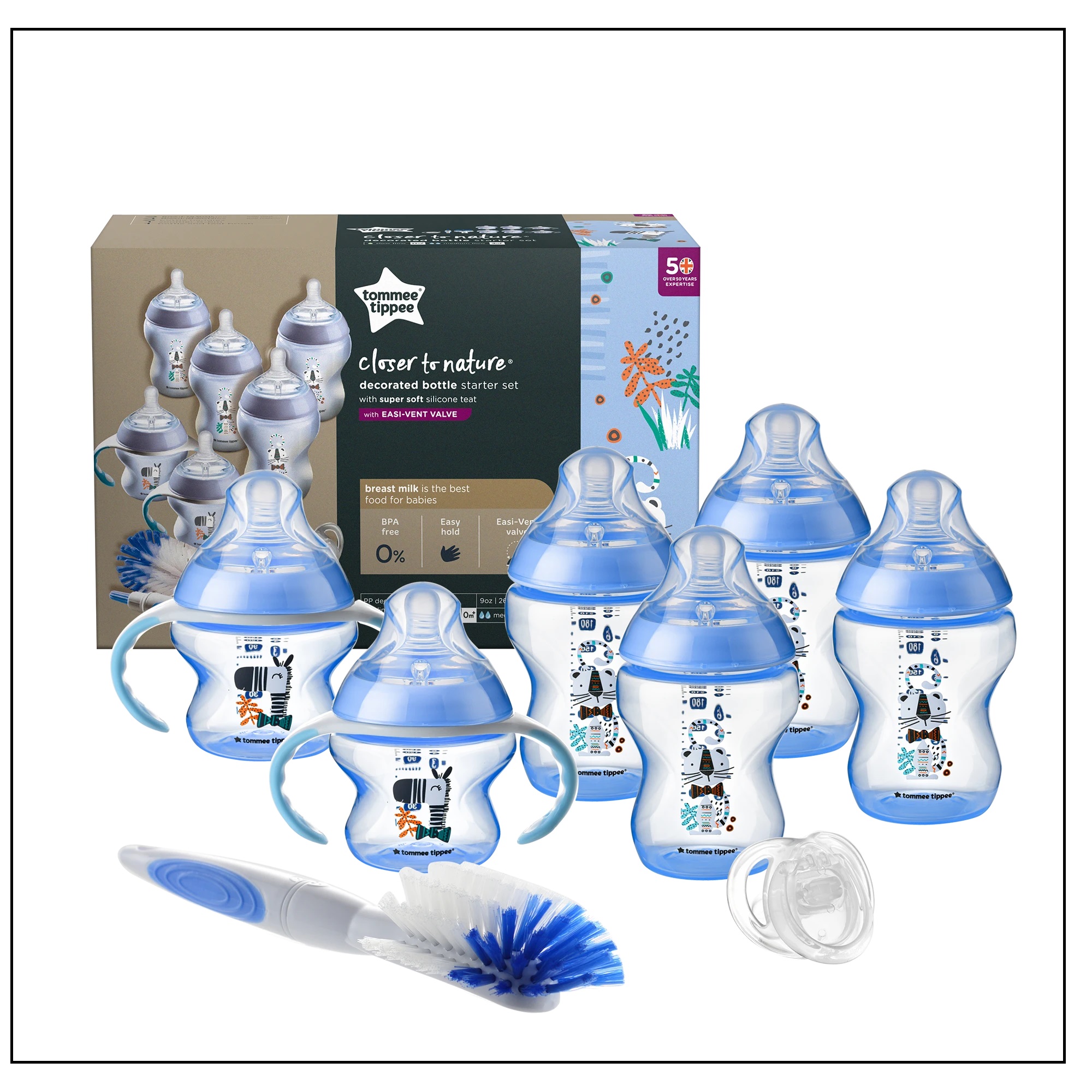 Tommee Tippee CTN Decorated Starter Set Blue - Tiger