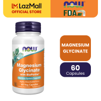 NOW Foods Magnesium Glycinate w/ Bioperine (60 Capsules)
