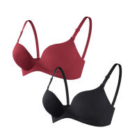 FallSweet 2PCS Push Up Bra for Women Bralette Anti-Sagging Soft Support Underwear Fixed Cup 3D Small Chest Comfort Lingerie