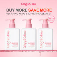 [Top 1 Facial Cleanser]Glad2Glow Milk Amino Acid Gentle Facial Cleanser 80g Brighten Comfort Smooth Hydrate Clean Dirt and Makeup