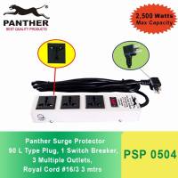 Panther PSP 0211 Extension Cord w/ Voltage Surge Protector 1 Switch 4 Universal Outlets 1 Circuit Breaker 3 meters