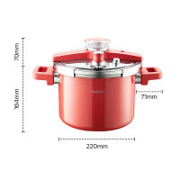 Redchef 3‑Ply Steel Series 6/7L Thick Explosion Proof 304 Stainless Steel Pressure Cooker  No PFAS&PTFE&PFOA and is Suitable for All Stovetops