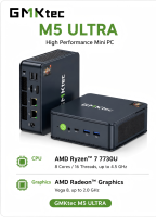 GMKtec M5 Ultra Mini PC AMD Ryzen 7 7730U 8 cores 2000MHz DDR4 MAX 64GB PCIe3.0 M.2 2280 WiFi 6 RZ2616 BT5.2 one year warranty